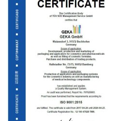 ISO 9001:2015 - GEKA
